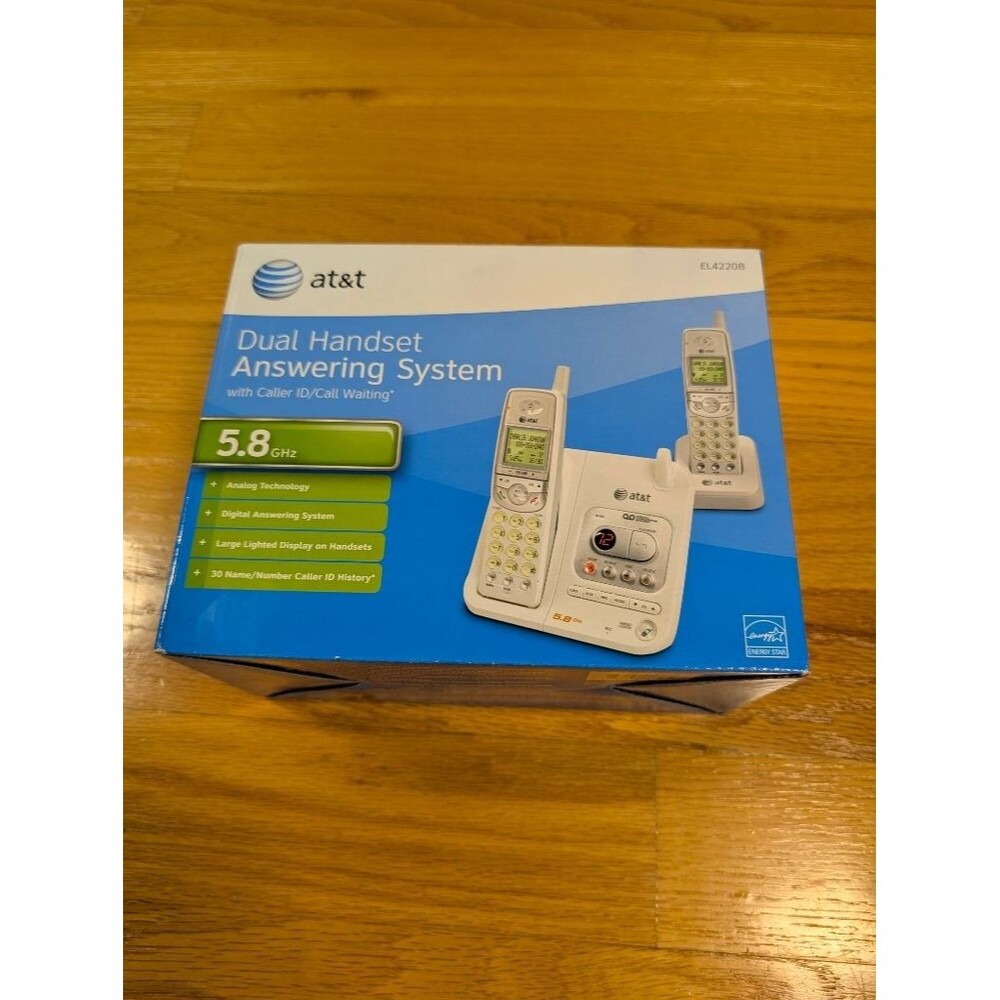 AT&T EL42208 Dual Handset Cordless Answering System 5.8GHz Caller ID New in Box